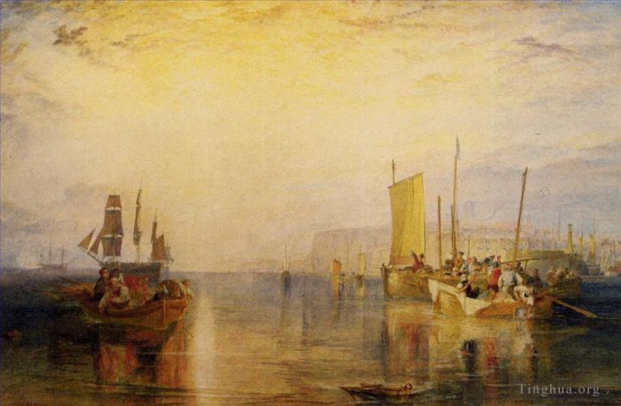 Joseph Mallord William Turner Oil Painting - Sunrise Whiting Fishing at Margate