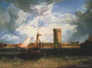 Artist Joseph Mallord William Turner's Work - Tabley the Seat of Sir JF Leicester