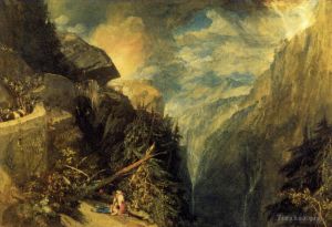 Artist Joseph Mallord William Turner's Work - The Battle of Fort Rock Val dAoste Piedmont