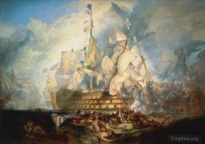 Artist Joseph Mallord William Turner's Work - The Battle of Trafalgar Turner