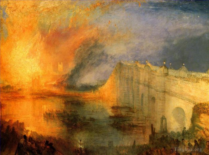 Joseph Mallord William Turner Oil Painting - The Burning of the Houses of Lords and Commons