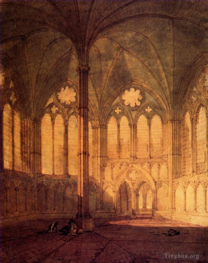 Joseph Mallord William Turner Oil Painting - The Chapter House Salisbury Cathedral