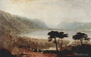 Artist Joseph Mallord William Turner's Work - The Lake Geneva seen from Montreux Turner