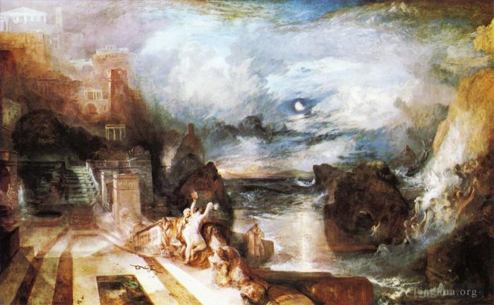 Joseph Mallord William Turner Oil Painting - The Parting of Hero and Leander from the Greek of Musaeus