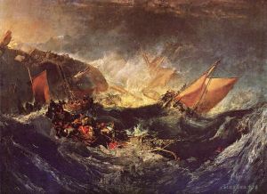 Artist Joseph Mallord William Turner's Work - The Wreck of a Transport Ship