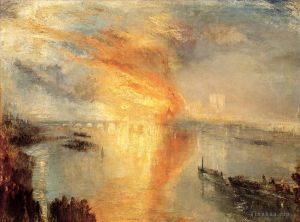 Artist Joseph Mallord William Turner's Work - The Burning of the Houses of Lords and Commons