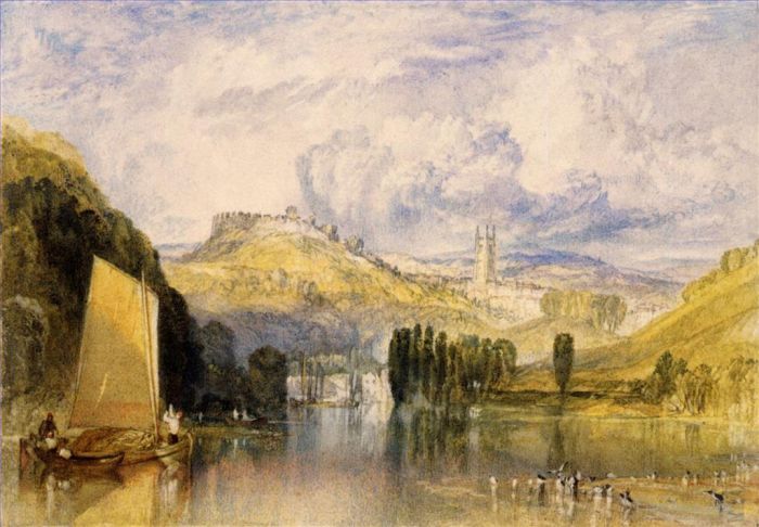 Joseph Mallord William Turner Oil Painting - Totnes in the River Dart