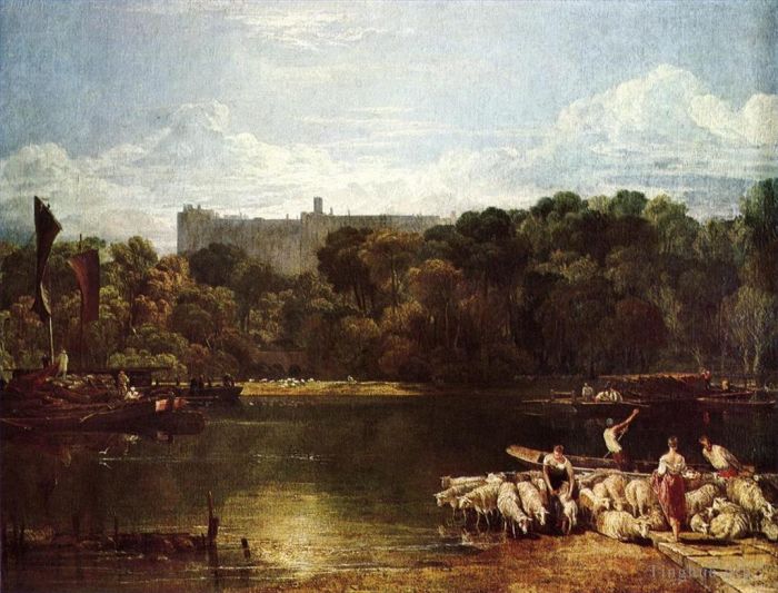 Joseph Mallord William Turner Oil Painting - Windsor Castle from the Thames