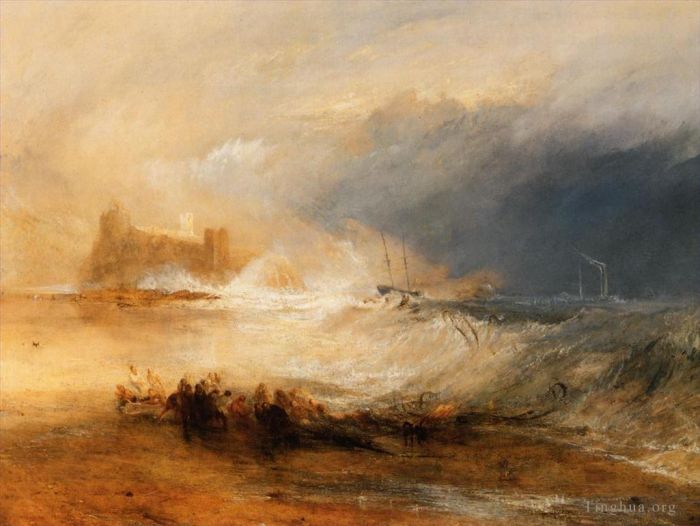 Joseph Mallord William Turner Oil Painting - Wreckers Coast of Northumberland