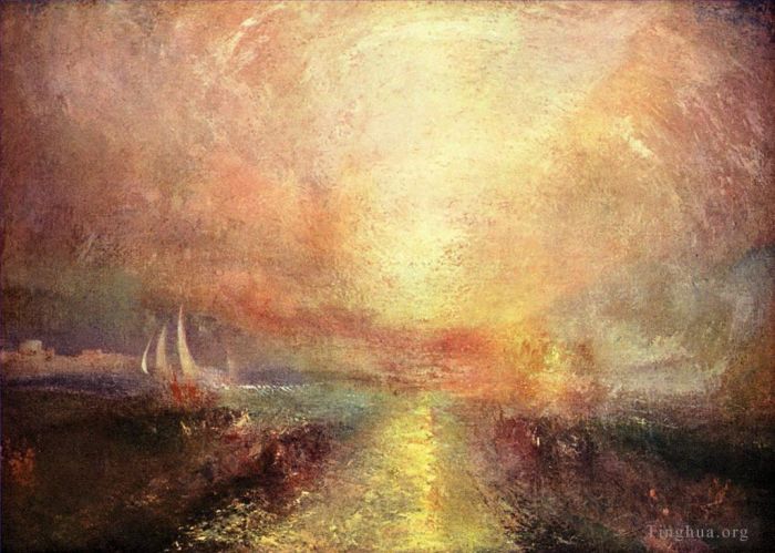 Joseph Mallord William Turner Oil Painting - Yacht Approaching the Coast Turner