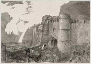 Artist Joseph Mallord William Turner's Work - Carisbrook Castle detail Turner