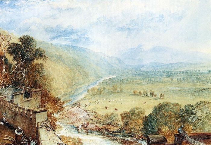 Joseph Mallord William Turner Various Paintings - Ingleborough From The Terrace Of Hornby Castle