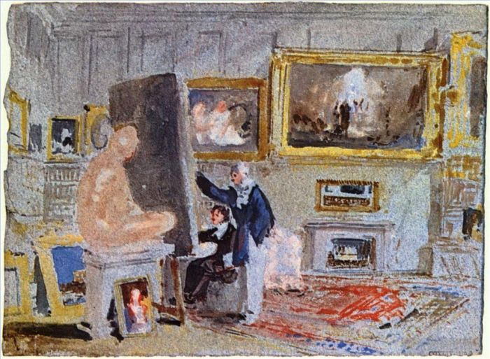 Joseph Mallord William Turner Various Paintings - Painter at the easel Turner