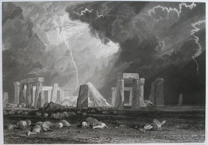 Joseph Mallord William Turner Various Paintings - Stonehenge detail Turner