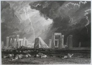 Artist Joseph Mallord William Turner's Work - Stonehenge detail Turner