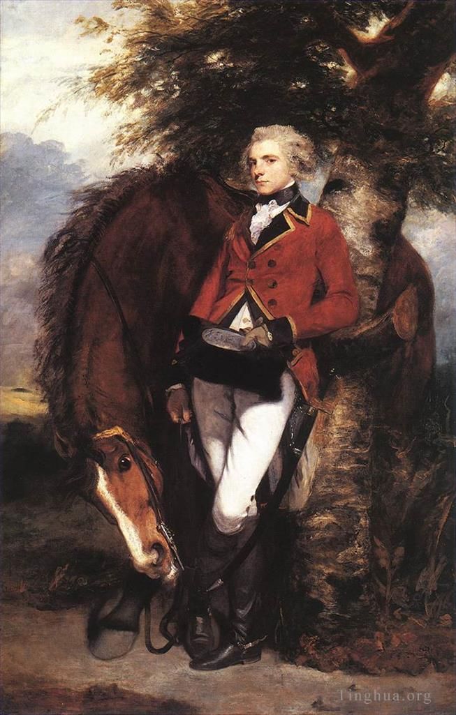 Sir Joshua Reynolds Oil Painting - Colonel George Coussmaker