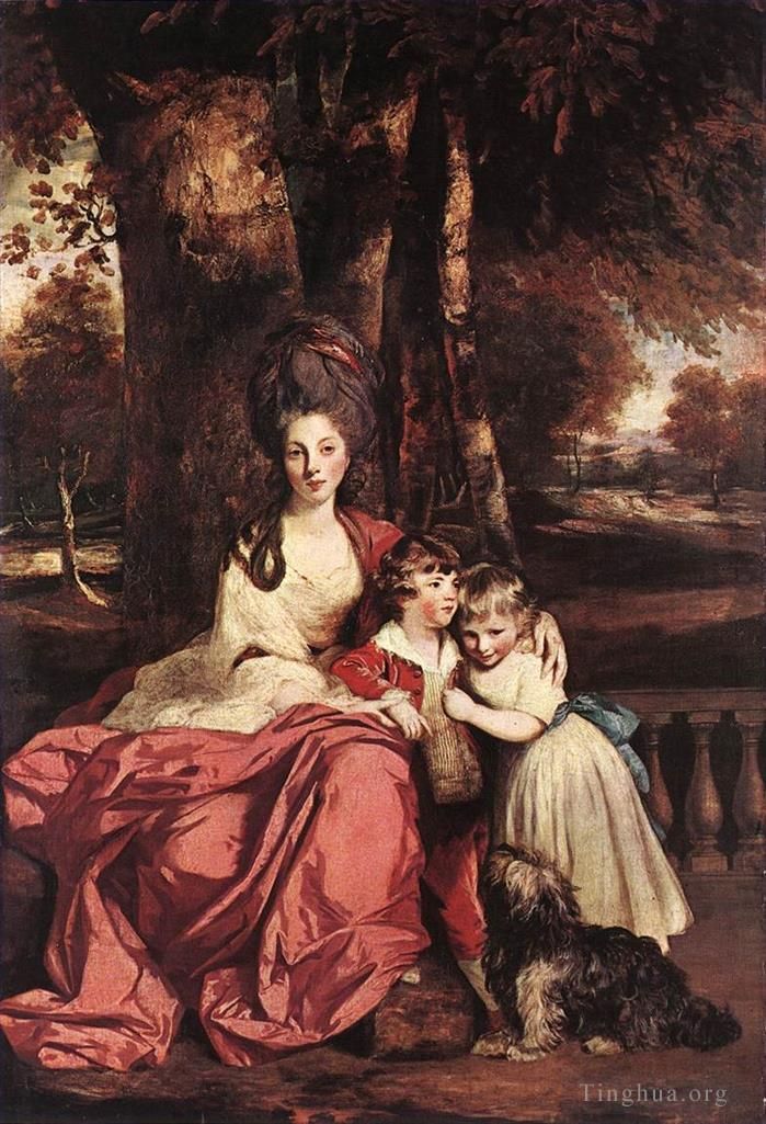 Sir Joshua Reynolds Oil Painting - Lady Delme and her children