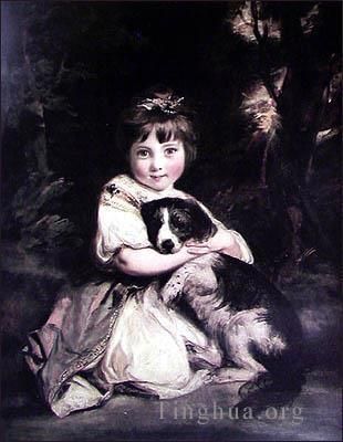Sir Joshua Reynolds Oil Painting - Love me love my dog