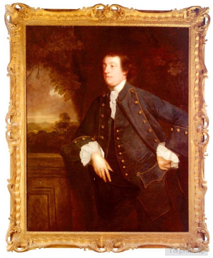 Sir Joshua Reynolds Oil Painting - Portrait Of Sir William Lowther 3rd Bt