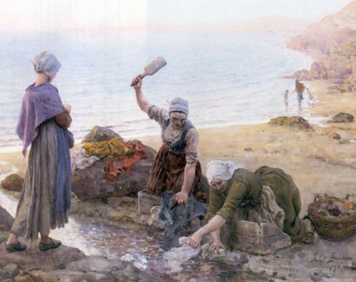 Jules Adolphe Aime Louis Breton Oil Painting - Souvenir de dour Arnenez