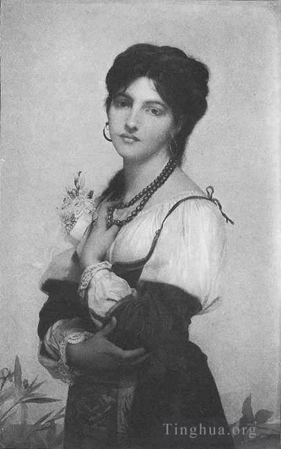 Jules Joseph Lefebvre Oil Painting - A Bride of Sorrento