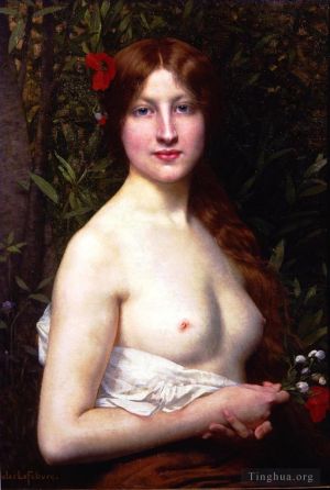 Artist Jules Joseph Lefebvre's Work - Demi nude nude