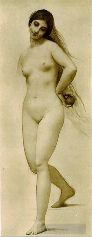 Jules Joseph Lefebvre Oil Painting - Eve nude