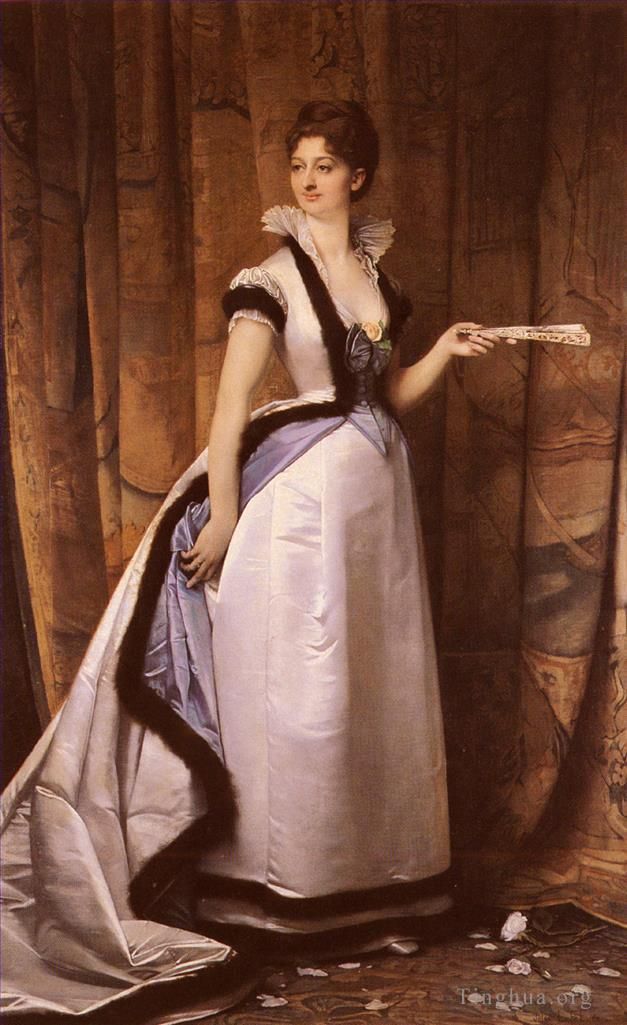 Jules Joseph Lefebvre Oil Painting - Portrait Of A Women