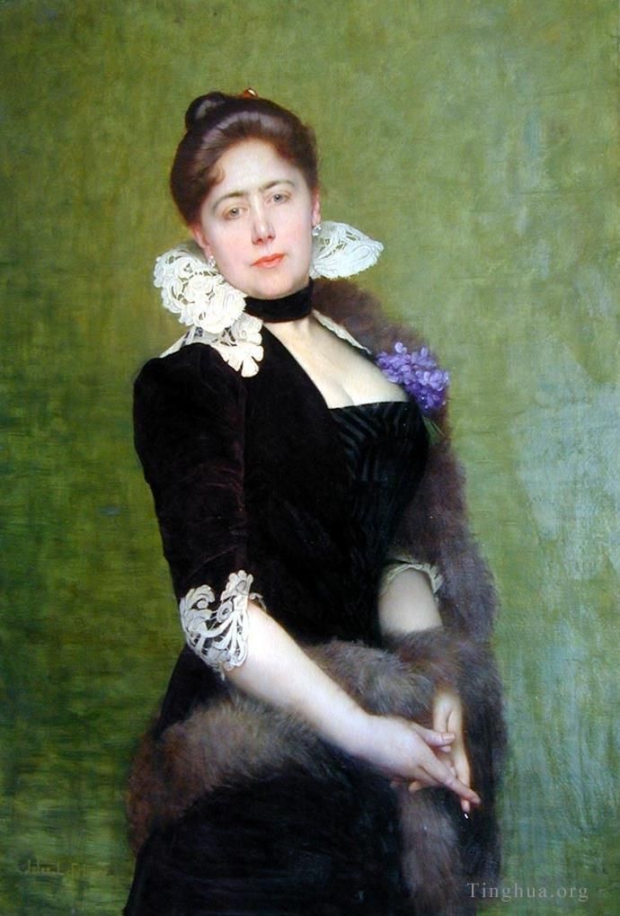 Jules Joseph Lefebvre Oil Painting - Portrait of a Lady
