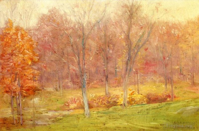 Julian Alden Weir Oil Painting - Autumn Rain