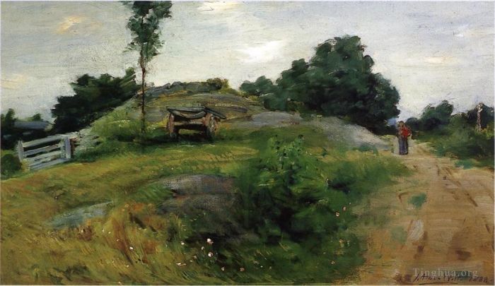 Julian Alden Weir Oil Painting - Connecticut Scene