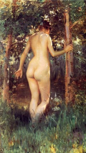 Artist Julius LeBlanc Stewart's Work - Study Of A Nude Woman
