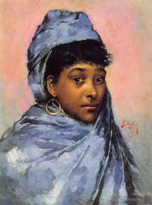 Artist Julius LeBlanc Stewart's Work - Young Woman In Blue