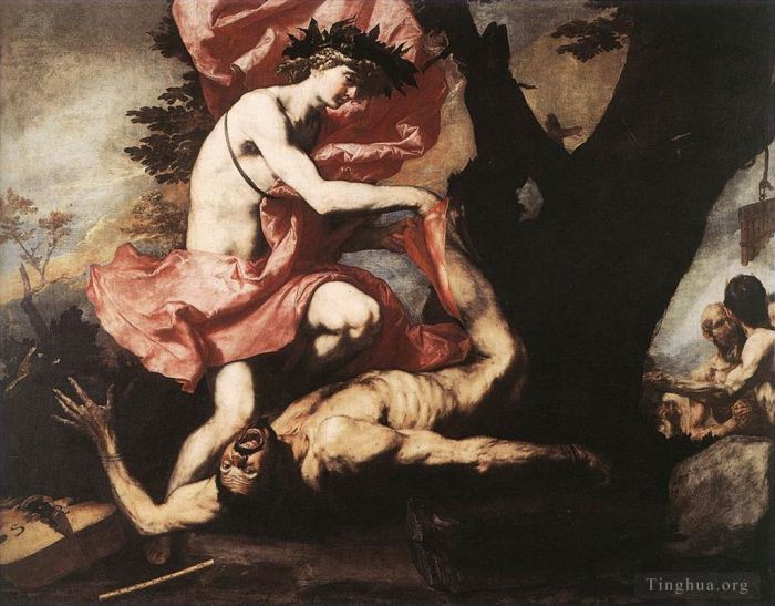 Giuseppe Ribera Oil Painting - Apollo Flaying Marsyas