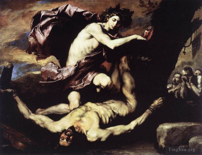 Giuseppe Ribera Oil Painting - Apollo and Marsyas