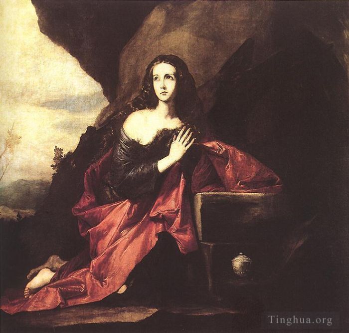 Giuseppe Ribera Oil Painting - Mary Magdalene in the Desert