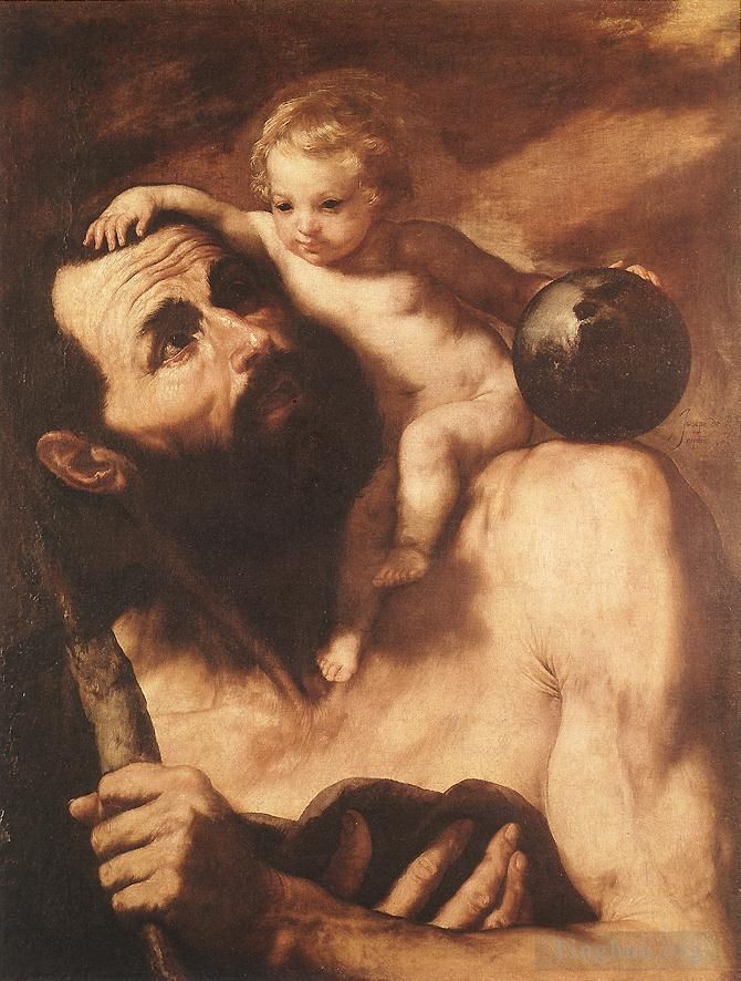 Giuseppe Ribera Oil Painting - St Christopher