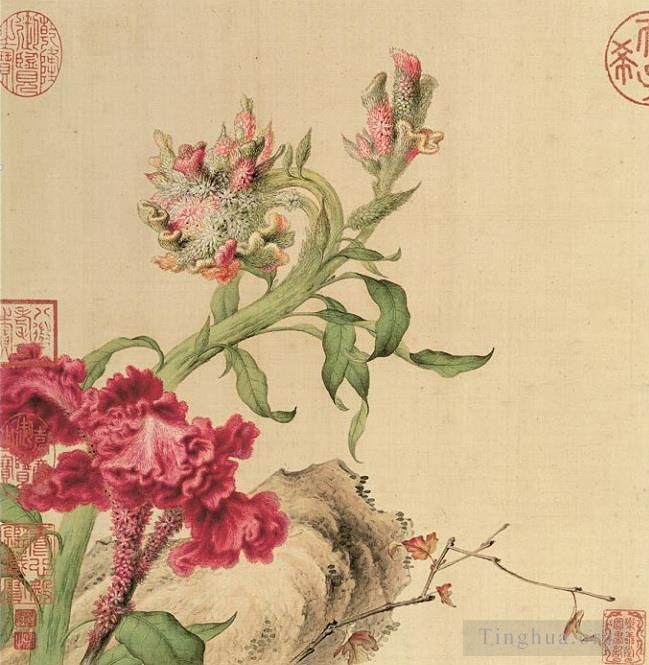 Giuseppe Castiglione Chinese Painting - Birds and flowers