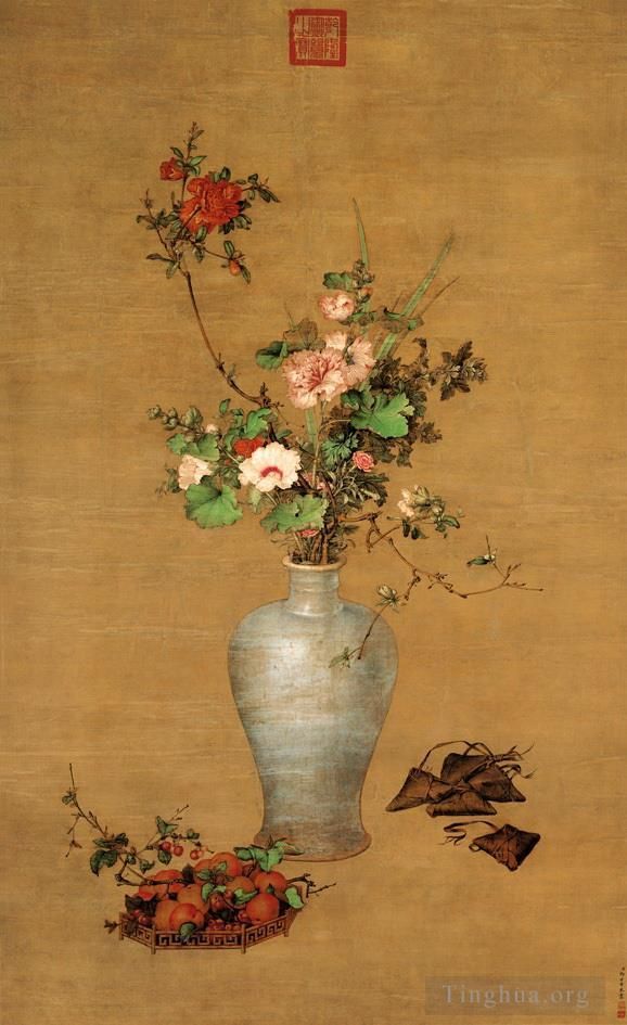 Giuseppe Castiglione Chinese Painting - Flowers at noon