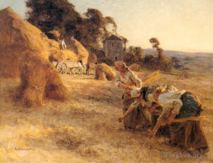 Leon Augustin L'hermitte Oil Painting - Haymakers