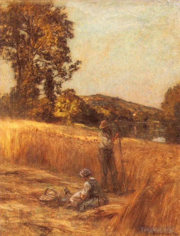 Leon Augustin L'hermitte Oil Painting - The Harvesters