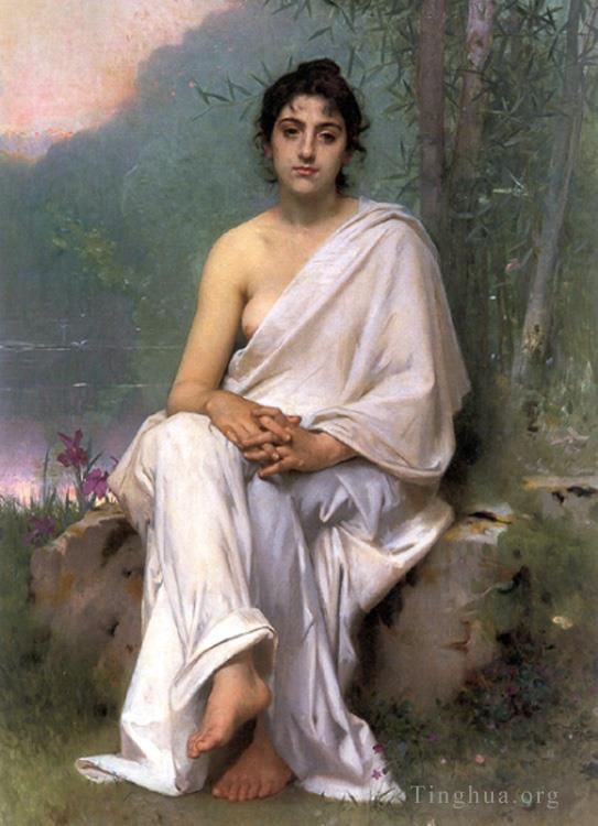 Leon-Jean-Bazille Perrault Oil Painting - Meditation 1893