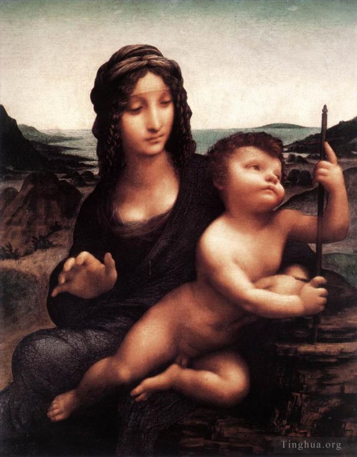 Leonardo da Vinci Oil Painting - Madonna with the Yarnwinder 1501