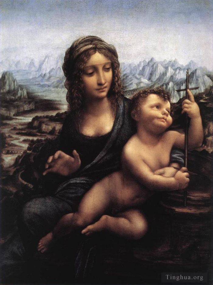 Leonardo da Vinci Oil Painting - Madonna with the Yarnwinder after 1510