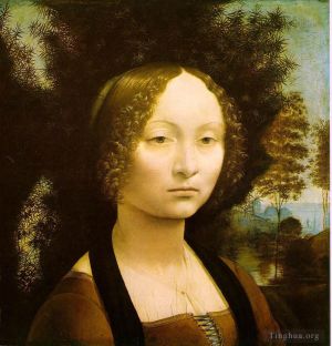 Artist Leonardo da Vinci's Work - Portrait of Ginevra Benci