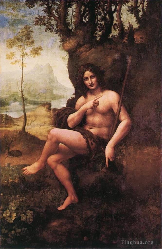 Leonardo da Vinci Oil Painting - St John in the Wilderness (Bacchus)