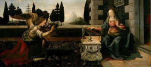 Artist Leonardo da Vinci's Work - The Annunciation