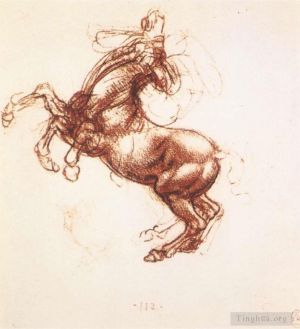 Artist Leonardo da Vinci's Work - Rearing horse