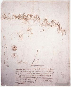Artist Leonardo da Vinci's Work - Study for the Last Supper