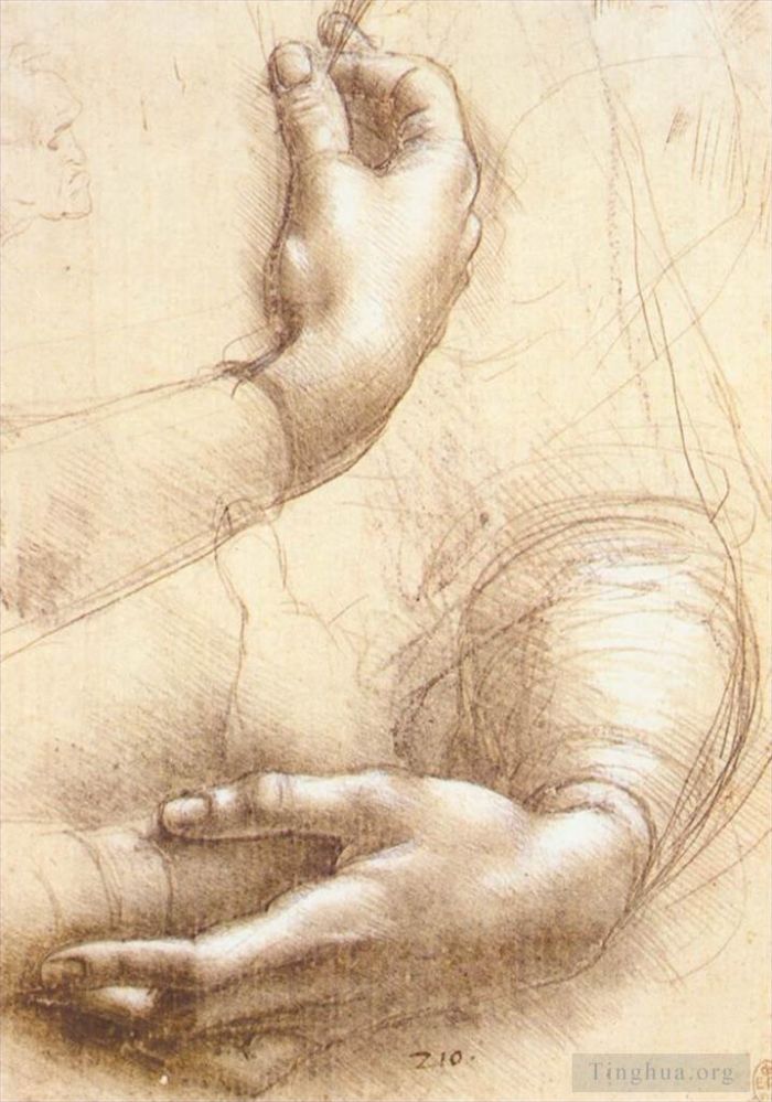 Leonardo da Vinci Various Paintings - Study of hands